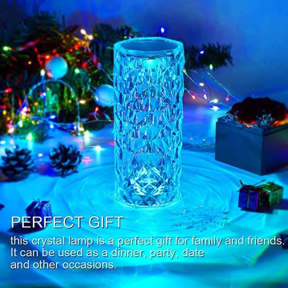 16 Colors LED Crystal Lamp - MalloryAndHolland