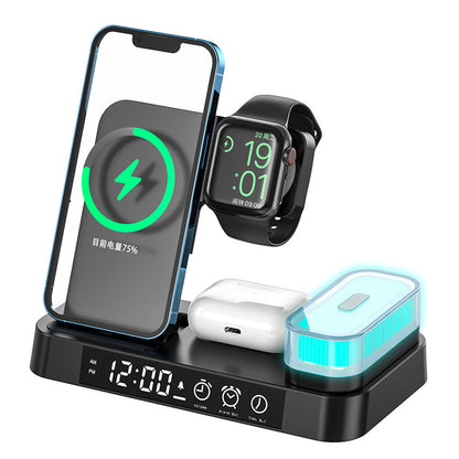 4 In 1 Multifunction Wireless Charger Station With Alarm Clock - MalloryAndHolland