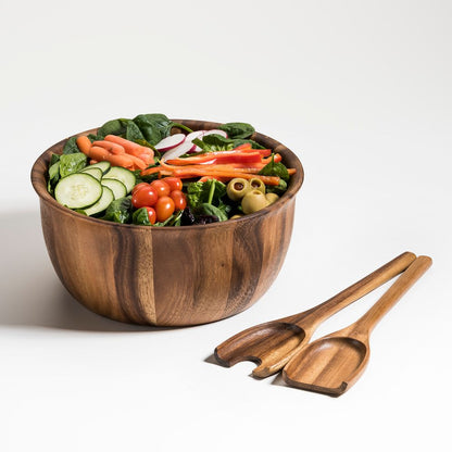 Soro Large Salad Bowl with Servers - MalloryAndHolland