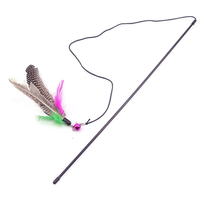 Cat Toy Stick Feather - MalloryAndHolland