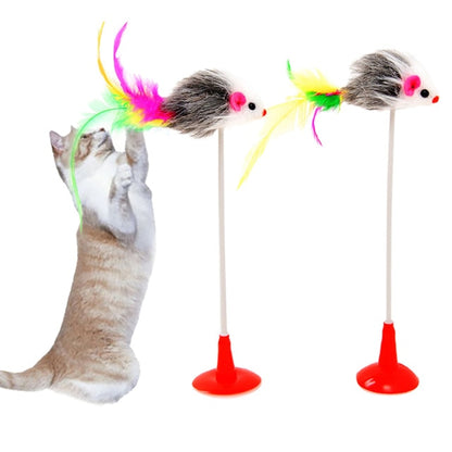 Cat Toy Stick Feather - MalloryAndHolland