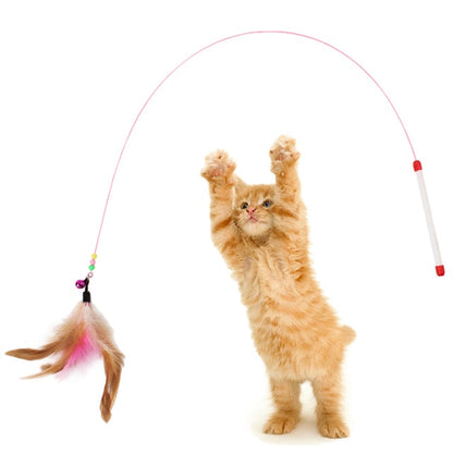 Cat Toy Stick Feather - MalloryAndHolland