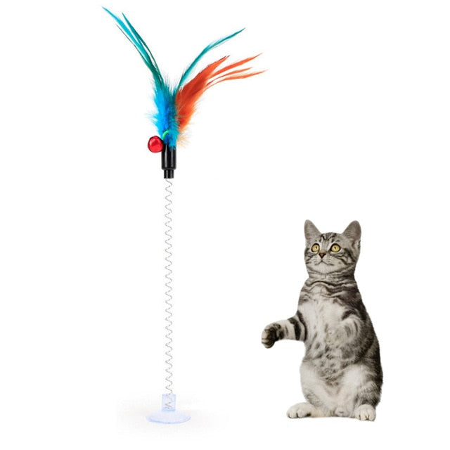 Cat Toy Stick Feather - MalloryAndHolland