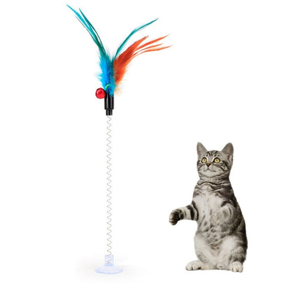 Cat Toy Stick Feather - MalloryAndHolland